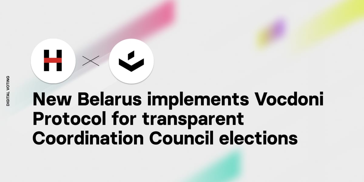 New Belarus implements Vocdoni Protocol for transparent Coordination Council elections