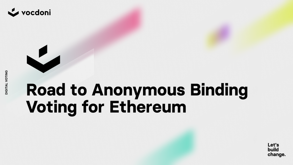 Road to Anonymous Binding Voting for Ethereum