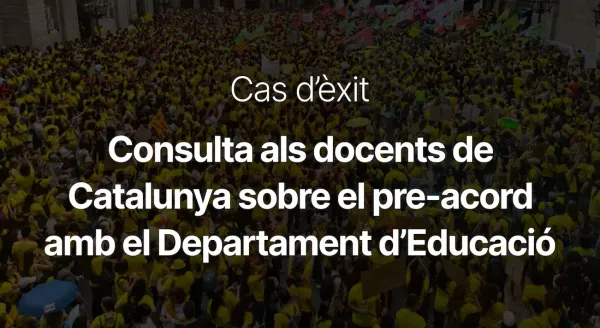 Sindicats educatius de Catalunya escolleixen Vocdoni per consultar als vora de 100.000 docents del principat